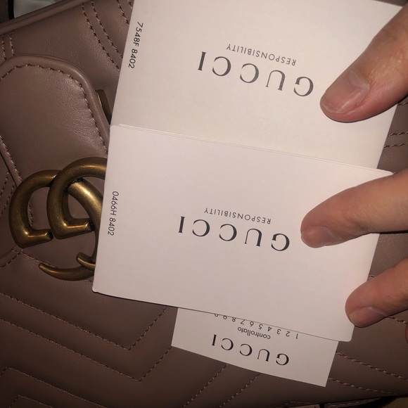 SOLD ‼️Gucci Marmont bag with handle blush Br - Picture 5 of 8